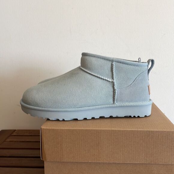 UGG Classic Ultra Mini Booties Seafoam USA Women Size 7/UK 5/EU 38 - Picture 6 of 12